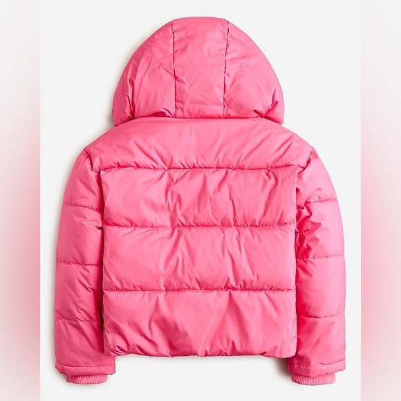 NEW / Crewcuts Girls' metallic cropped puffer jacket with PrimaLoft® - Picture 2 of 8
